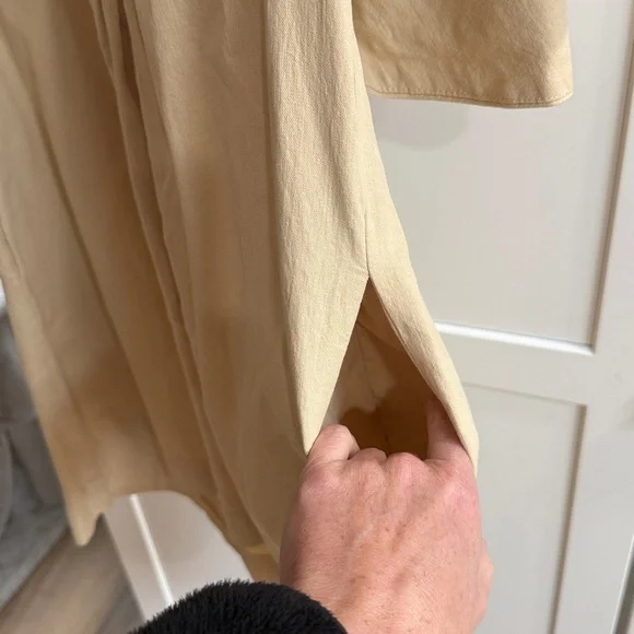 Tuckernuck Pomander Place Khaki Finley Flutter Sleeve Mini Dress Size Medium - Picture 7 of 10